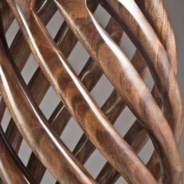 Walnut Spiral Vases