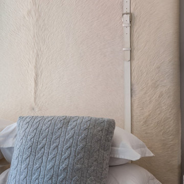 Bedroom Detail with Gray Knit Cushion, Chiado