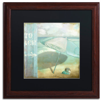 Color Bakery 'By the Sea II' Art, Wood Frame, Black Matte, 16"x16"
