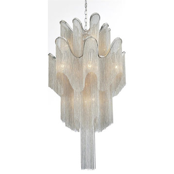 Daisy 16 Light Down Chandelier with Chrome finish