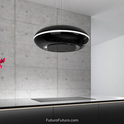 30&Prime; Orbit Black Island Range Hood - Range Hoods And Vents