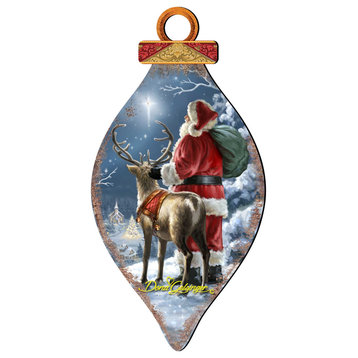 Starry Night Santa Ornament Cone