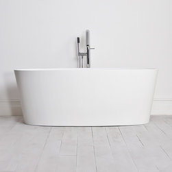 LUSSO STONE KURV SOLID SURFACE STONE RESIN FREESTANDING BATH 1600 - Baths