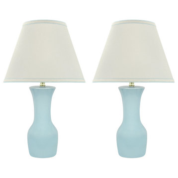 Aspen Creative 40208-32, Two Pack, 21" High Ceramic Table Lamp, Off White