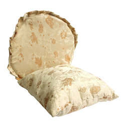 Set Oriental Cream Beige Color Round Square Shape Pillow Cushion - Decorative Pillows