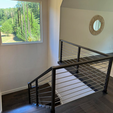 Project #137 | Maple Staircase with Stainless Steel Railing