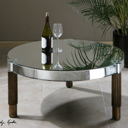 Eleni Mirrored Round Coffee Table - Coffee Tables