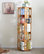 Bamboo Wood 5-Shelving Bookshelf, Revolving Bookcase Organizer Cabinet Rack, 57.