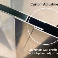 38-39"Wx72"H Shower Door ULTRA-E Chrome Finish