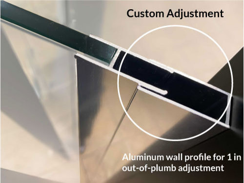 38-39"Wx72"H Shower Door ULTRA-E Chrome Finish