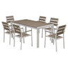 Outdoor Patio Furniture New Aluminum Plywood Resin 7-Piece, Dining Table Set