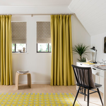 Roman blinds and curtains