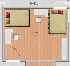 Layout with corner window