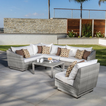 Cannes™ 6pc Sectional & Table - Moroccan Cream