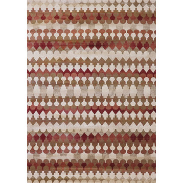 Melody Red And Beige Rug, 2'2"X7'10"
