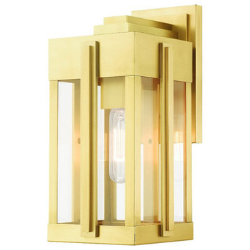 1 Light Outdoor Wall Lantern in Art Deco Style - 6.5 Inches wide by 13.25