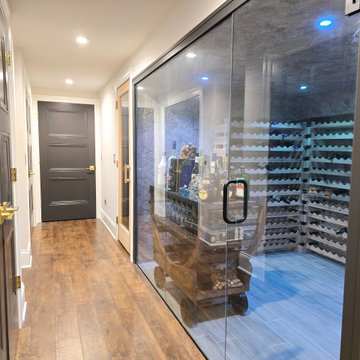 Full Basement renovation with exercise room, wine cellar, TV room and Sauna