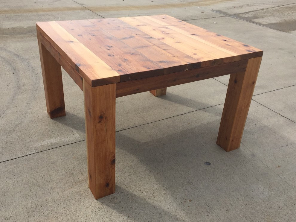 Rustic Square Cedar Farm Table