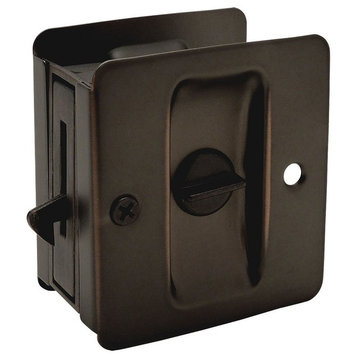 Oil Rubbed Bronze Pocket Door Privacy Lock, 53843