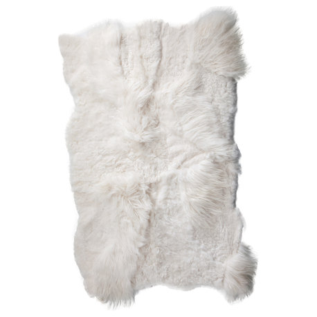 Arctic Icelandic High Low Sheepskin Rug, Natural Gray
