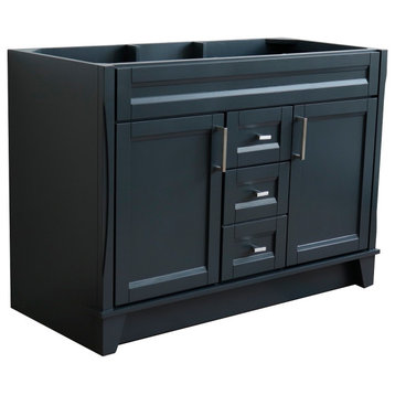 48" Double Sink Vanity, Dark Gray Finish - Cabinet Only