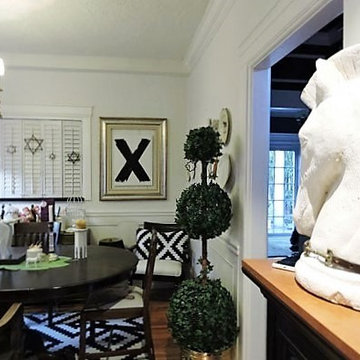 ever-evolving white dining room