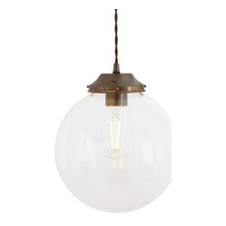 VIRGINIA CLEAR GLOBE PENDANT LIGHT 25CM - Pendant Lighting