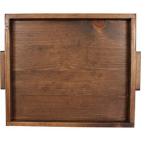 Wooden Tray With Slatted Bottom, Dark Stain