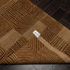 3'x10' Hand Knotted Wool and Silk Lapchi Patchwork Area Rug, Brown