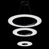 Sonneman 2075 Arctic Rings 3 Light 31"W LED Ring Chandelier - Satin Black