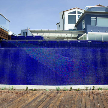 Blue All Glass Tile Pool San Francisco Bay Area