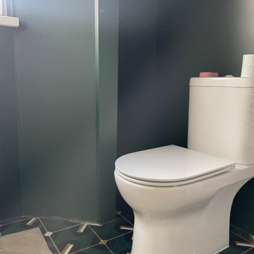Rénovation d'une salle de bain avec une ambiance retro chic