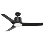 Casablanca Fan Company - Casablanca 52" Piston Outdoor Matte Black Ceiling Fan, LED and Handheld Remote - Taking cues from the early American Industrial Age, this industrial ceiling fan is a unique blend of inspirational styles. The Piston gets its name from its likeness to machine pistons from old, large machinery. Clean lines and slick finishes combine with the mid-century blade design to provide a look that is undoubtedly modern and truly Casablanca. This damp-rated fan was built to withstand the elements making it a perfect fit for areas exposed to moisture and humidity. Constructed with stainless steel hardware, the Piston is a unique addition to a large sunroom, patio, or bathroom boasting an industrial style.