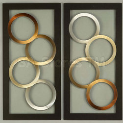 Ringlets 2PC Metal Wall Decor - Home Decor