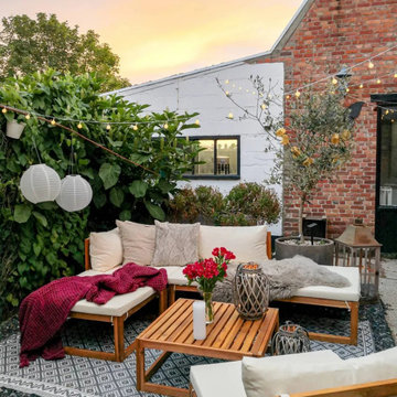vidaXL 6 Piece Patio Lounge Set with Cushions Solid Acacia Wood