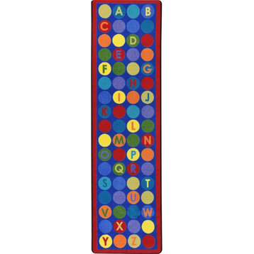 Library Dots Rug, 2'1"x7'8" Runner