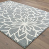 Viviana Large Scale Floral Grey/ Ivory Area Rug, 7'10"x10'10"