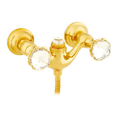 Shower mixer with Swarovski crystal