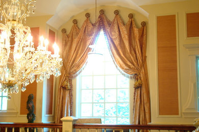 Example of a large classic hallway design in Newark with beige walls