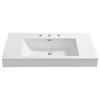 Vista 36" Integrated Sink/Countertop, White