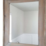 My Barnwood Frames - Bountiful Mirror, 20"x30", Beachwood - We love the rustic beauty barnwood brings to the home, but it's difficult to be sure if the variations in color will fit with your existing decor. Take the guess work out of ordering with the Bountiful Mirror series. Our newest design, modeled after our Lighthouse Series, keeps the overall look of our top selling mirror while giving you more control of the color. The Bountiful Mirror is made from rough Cedar that is stained and dry brushed giving it texture to resemble reclaimed wood. This processes allows for color consistency from one order to the next. This Mirror is offered in three different colors: Weathered Gray, Briarsmoke (mid tone-brown), and Beachwood (light brown). Each mirror is finished in an authentic barnwood outer trim adding to the overall rustic charm of the Mirror.