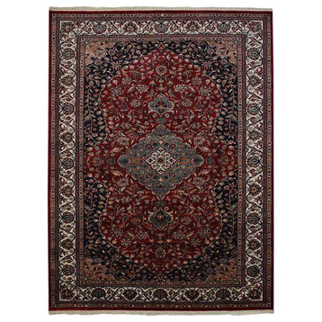 Hand Knotted Persian Wool Area Rug Oriental Red