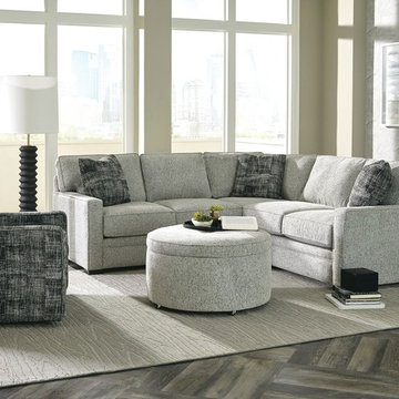 Contemporary Gray 2 Piece Sectional Sofa with LAF Loveseat - Juno