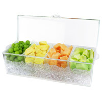 Estilo 4 Section Condiment on Ice, Clear