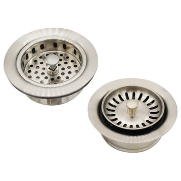 CO2165S 3.5" Post Style, Kitchen Sink Basket Strainer, Stainless Steel