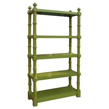 Etagere Shelves TRADE WINDS ISLAND Traditional Antique Apple Green