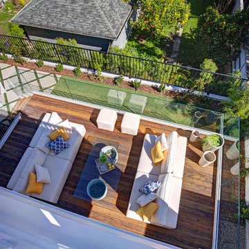 Outdoor Living Room - Meticulously Detailed Cape Cod Home in Manhattan Beach, CA