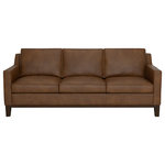 Artistic Leathers - Anylin dyed Top Grain Leather Sofa - Clean and simple lines are the defining features of this modern sofa covered with buttery soft top-grain leather suitable for active family lifestyles—The exquisite arm design compliments the finest traditions of hand-built craftsmanship and superior comfort.