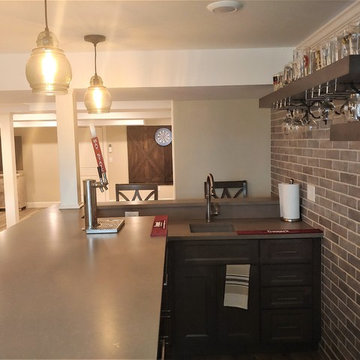 Basement Remodel with Bar and Bathroom