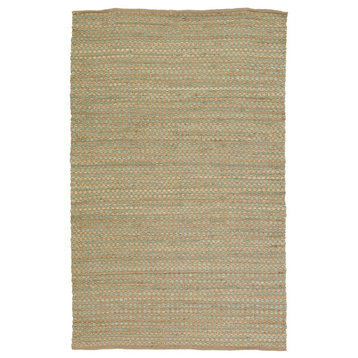 Jazz Contemporary Area Rug, Tan and Green, 2'6x7'6 Runner
